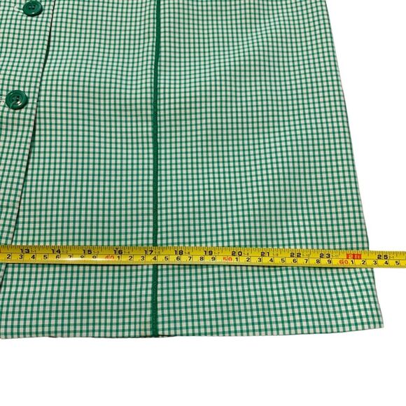 Bonne Petite Vintage Plaid Skirt Green Button Front Women’s Size 16 P - Picture 11 of 11